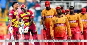 Zimbabwe National Cricket Team Vs West Indies Cricket Team Match Scorecard