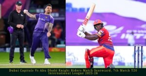 Dubai Capitals Vs Abu Dhabi Knight Riders Match Scorecard