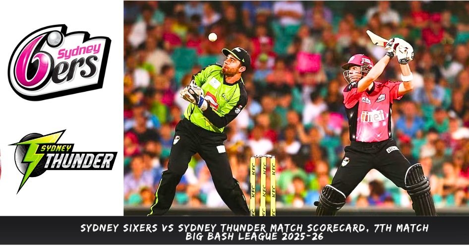 Sydney Sixers Vs Sydney Thunder Match Scorecard