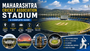 Maharashtra Cricket Association Stadium in Pune featuring its cricket ground, seating capacity, location, IPL history, pitch, and international matches