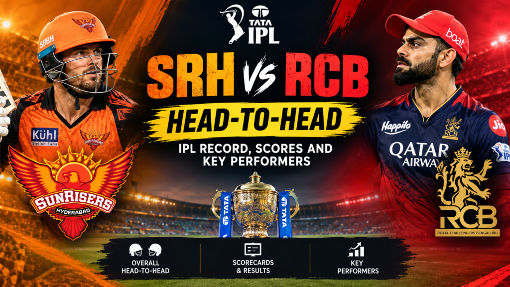 SRH vs RCB Head-to-Head: IPL Record, Scores and Key Performers